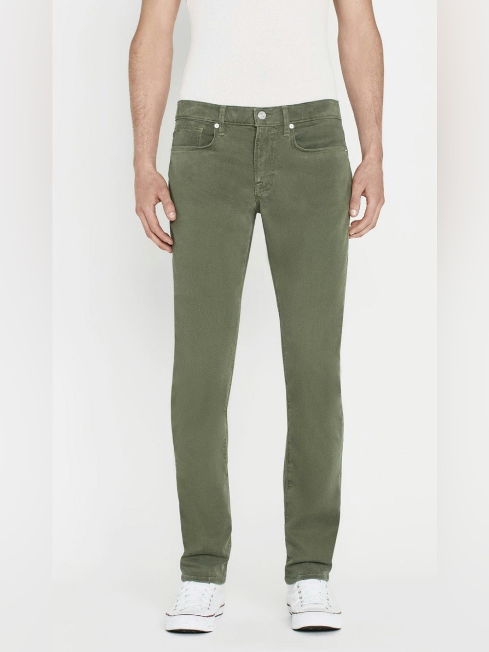 Frame Denim Slim Men’s Jeans in Washed Military